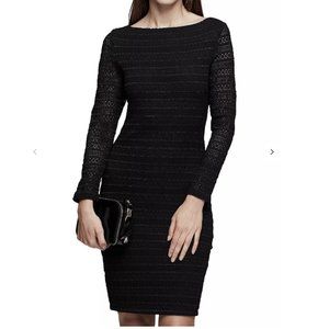 Reiss Denise Bodycon Black Lace Dress